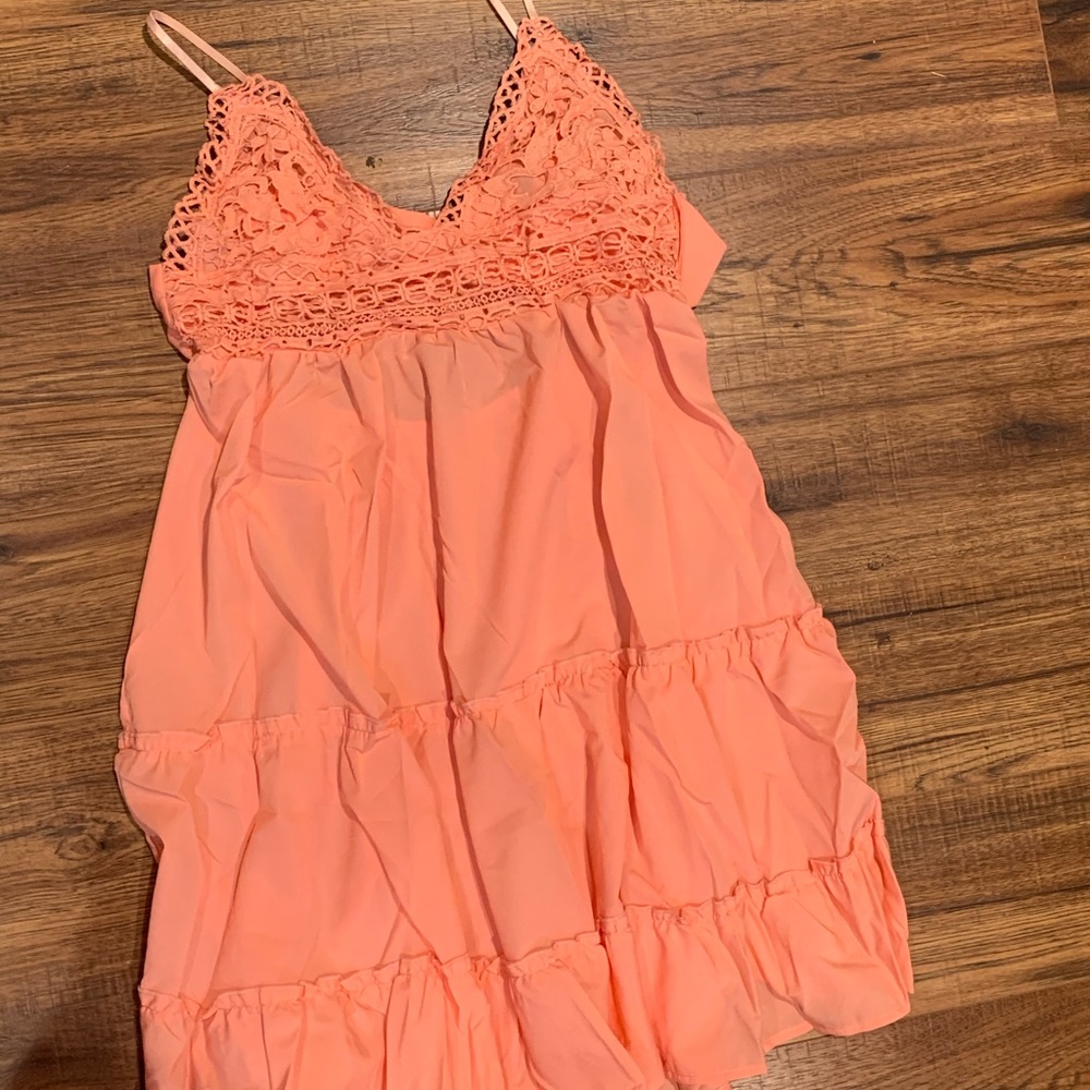 Boho Orange Summer Sundress - Picture 3 of 6